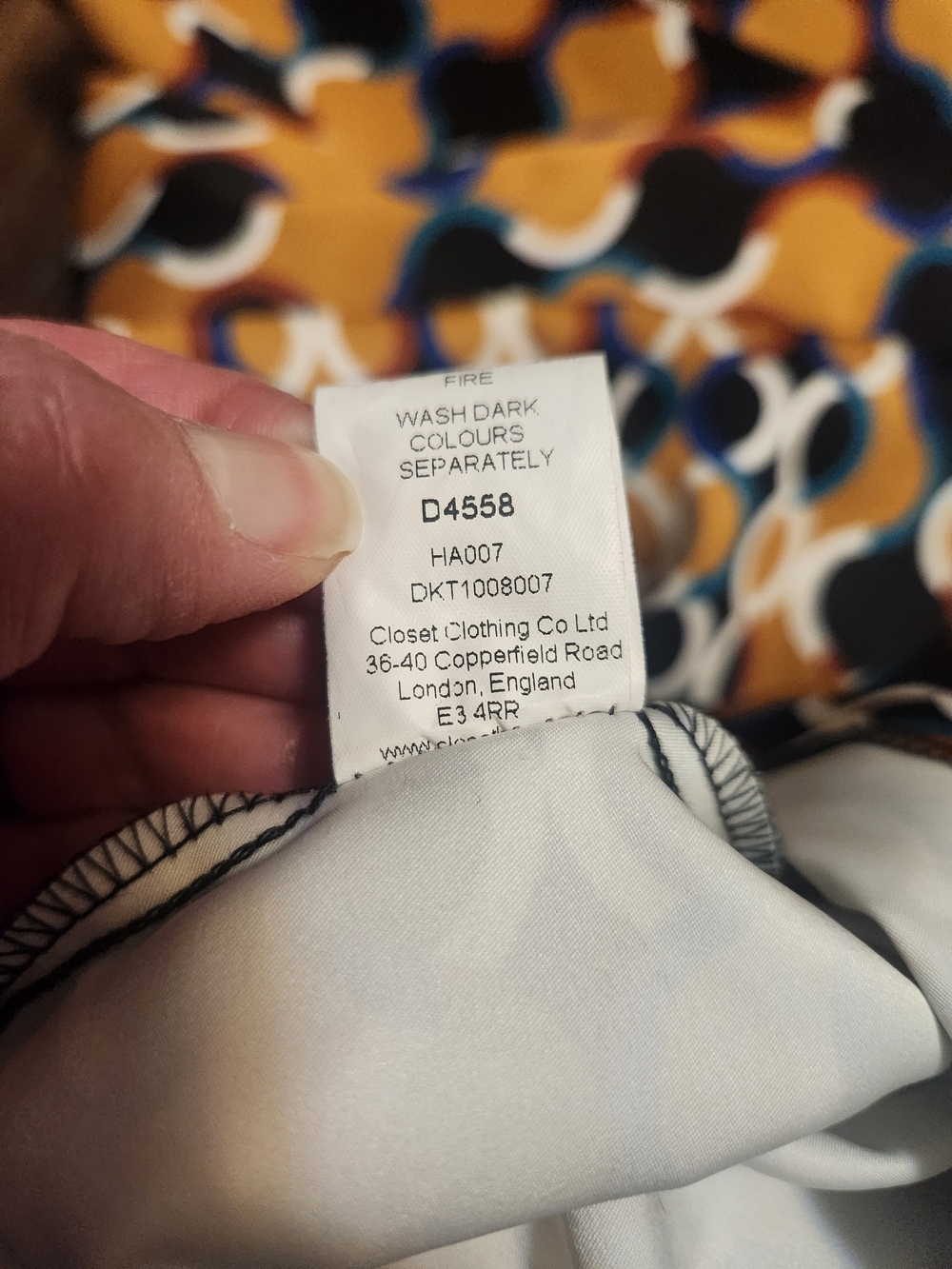 NWOT Closet London Dress w/Pockets Gold Multi Geometric Pleated Midi US 10 - Picture 5 of 11